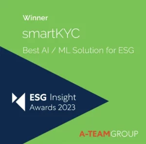 Best AI/ML Solution for ESG Award- smartKYC