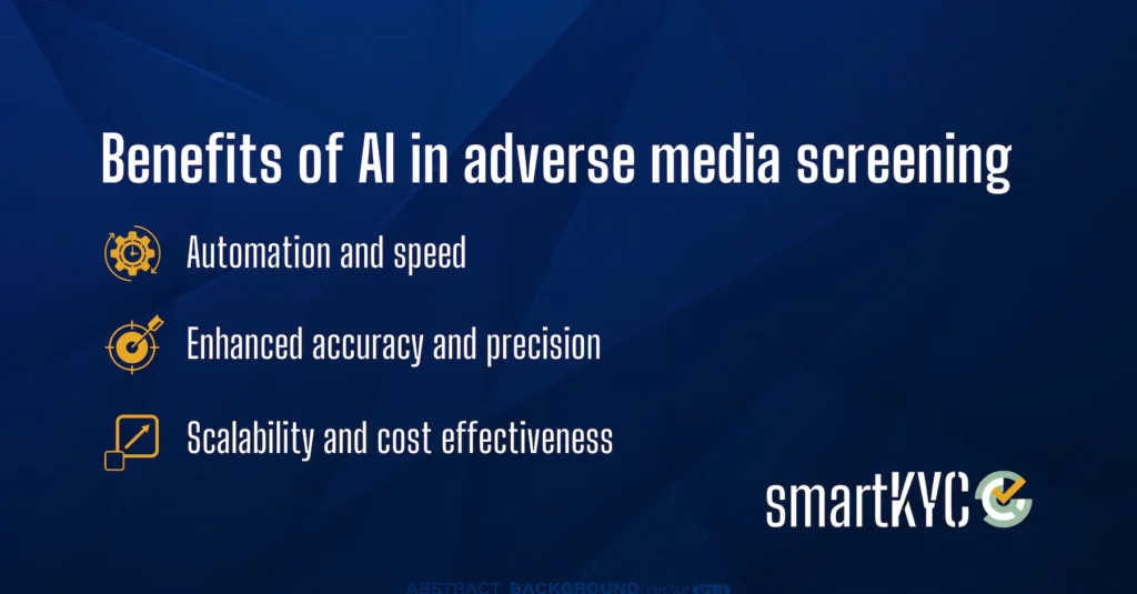 Benefits of AI in adverse media screening - smartKYC